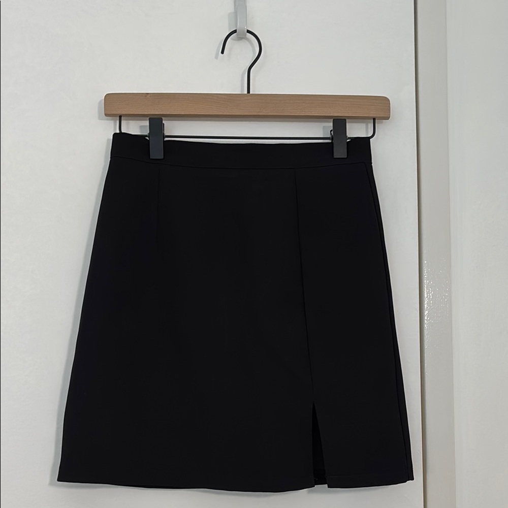 Black Skirt with Side Slit in Size Small